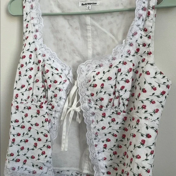 Reformation Rosalie Linen Top - Picture 2 of 6